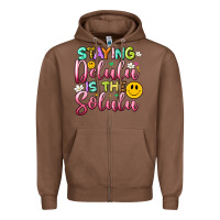 Chestnut staying delulu is the solulu Zipper Hoodie - Artiststas