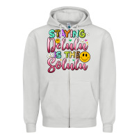 Dove Grey staying delulu is the solulu Zipper Hoodie - Artiststas