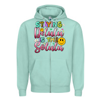 Seafoam staying delulu is the solulu Zipper Hoodie - Artiststas
