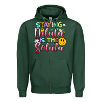 Sports Green staying delulu is the solulu Zipper Hoodie - Artiststas
