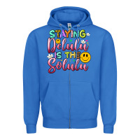 True Royal staying delulu is the solulu Zipper Hoodie - Artiststas