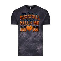 Cloud Black my favorite basketball player calls me mom Vintage Tee - Zillion Design Studio