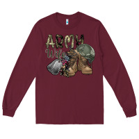 Burgundy army wife Long Sleeve Tee - SublimationCraftShop