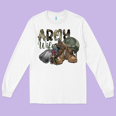 Army Wife Long Sleeve Tee Designed By Sublimationcraftshop
