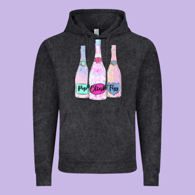 Vintage Hoodie pop clink fizz champagne bubbly