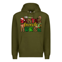 Army Green santas favorite nurse Premium Hoodie - AdoDesignShop