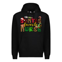 Black santas favorite nurse Premium Hoodie - AdoDesignShop