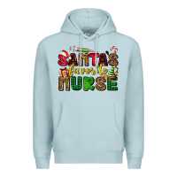 Blue Mist santas favorite nurse Premium Hoodie - AdoDesignShop