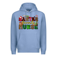 Colony Blue santas favorite nurse Premium Hoodie - AdoDesignShop