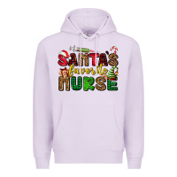 Lilac santas favorite nurse Premium Hoodie - AdoDesignShop
