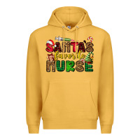 Mustard santas favorite nurse Premium Hoodie - AdoDesignShop