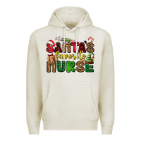 Oatmeal Heather santas favorite nurse Premium Hoodie - AdoDesignShop