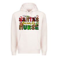 Pale Pink santas favorite nurse Premium Hoodie - AdoDesignShop