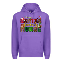 Purple santas favorite nurse Premium Hoodie - AdoDesignShop