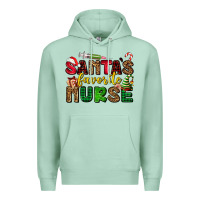 Seafoam santas favorite nurse Premium Hoodie - AdoDesignShop