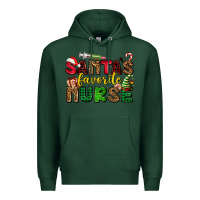 Sports Green santas favorite nurse Premium Hoodie - AdoDesignShop