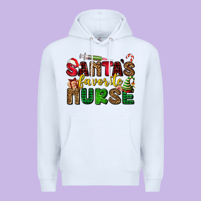 Santas Favorite Nurse Premium Hoodie Designed By Adodesignshop