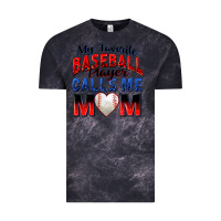 Cloud Black my favorite baseball player calls me mom Vintage Tee - Zillion Design Studio