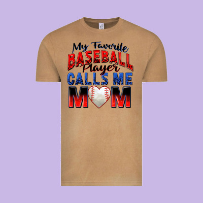 My Favorite Baseball Player Calls Me Mom Vintage Tee Designed By Zillion Design Studio