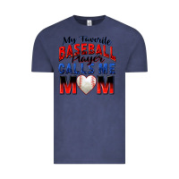 Vintage Denim my favorite baseball player calls me mom Vintage Tee - Zillion Design Studio