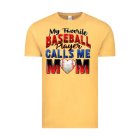 Vintage Mustard my favorite baseball player calls me mom Vintage Tee - Zillion Design Studio