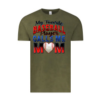 Vintage Olive my favorite baseball player calls me mom Vintage Tee - Zillion Design Studio