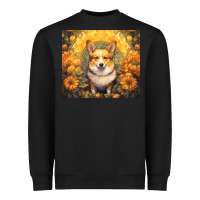 Black pembroke welsh corgi Heavyweight Sweatshirt - Unal Design