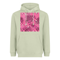 Matcha breast cancer seamless pattern Heavyweight Hoodie - Jasminsmagicworld