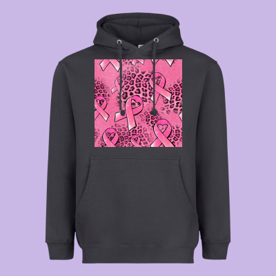 Breast Cancer Seamless Pattern Heavyweight Hoodie Designed By Jasminsmagicworld