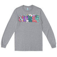 Heather Grey Easter Nurse Easter Day Long Sleeve Tee - Neo Western