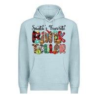 Blue Mist santa s favorite bank teller Premium Hoodie - MaliasSmallBusiness