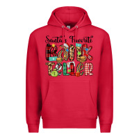 Cardinal santa s favorite bank teller Premium Hoodie - MaliasSmallBusiness