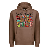 Chestnut santa s favorite bank teller Premium Hoodie - MaliasSmallBusiness
