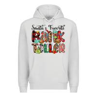 Dove Grey santa s favorite bank teller Premium Hoodie - MaliasSmallBusiness