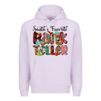Lilac santa s favorite bank teller Premium Hoodie - MaliasSmallBusiness