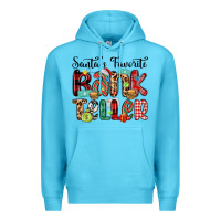 Ocean Blue santa s favorite bank teller Premium Hoodie - MaliasSmallBusiness