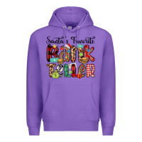 Purple santa s favorite bank teller Premium Hoodie - MaliasSmallBusiness