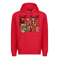Red santa s favorite bank teller Premium Hoodie - MaliasSmallBusiness