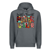 Rock santa s favorite bank teller Premium Hoodie - MaliasSmallBusiness