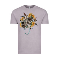 Vintage Zinc Boho wolf skull Vintage Tee - RanaPortraitStore