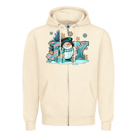 Sandshell cute coffeecup snowmanand joy Zipper Hoodie - AdoDesignShop