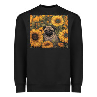 Black pug Heavyweight Sweatshirt - Unal Design