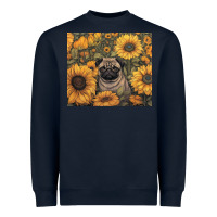 Navy pug Heavyweight Sweatshirt - Unal Design