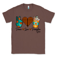 Chestnut Peace Love Pumpkin Spice Classic Tee - CowhideDigitalArt