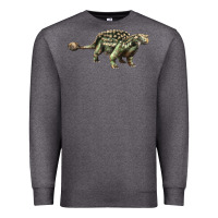 Charcoal Heather Ankylosaurus T-Rex Premium Sweatshirt - LillyAllenDesigns
