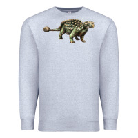 Heather Grey Ankylosaurus T-Rex Premium Sweatshirt - LillyAllenDesigns