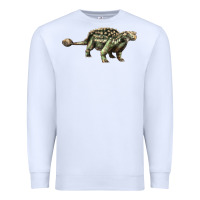 White Ankylosaurus T-Rex Premium Sweatshirt - LillyAllenDesigns
