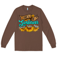 Chestnut she's a sunflower beautiful fierce free Long Sleeve Tee - HRA Design Shop