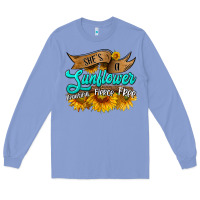Colony Blue she's a sunflower beautiful fierce free Long Sleeve Tee - HRA Design Shop