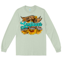 Matcha she's a sunflower beautiful fierce free Long Sleeve Tee - HRA Design Shop